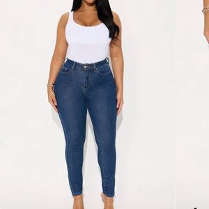 Fashion Nova Classic Blue Skinny Jeans